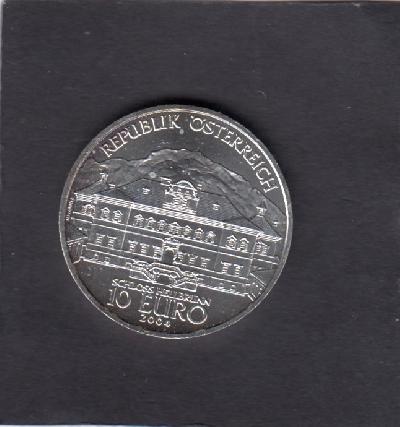 Beschrijving: 10 Euro CASTLE HELLBRUNN 
